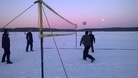 Tykkimäen saunan ranta ja täysikuu