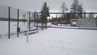 Kenttä Käyrälammella on käytössä harjoittelua varten.